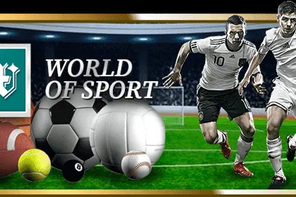 Biểu tượng đa dạng các môn thể thao trên nền xanh đậm